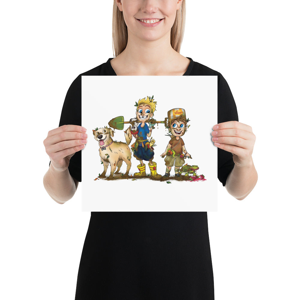 The Gang - Muddy - Photo paper poster