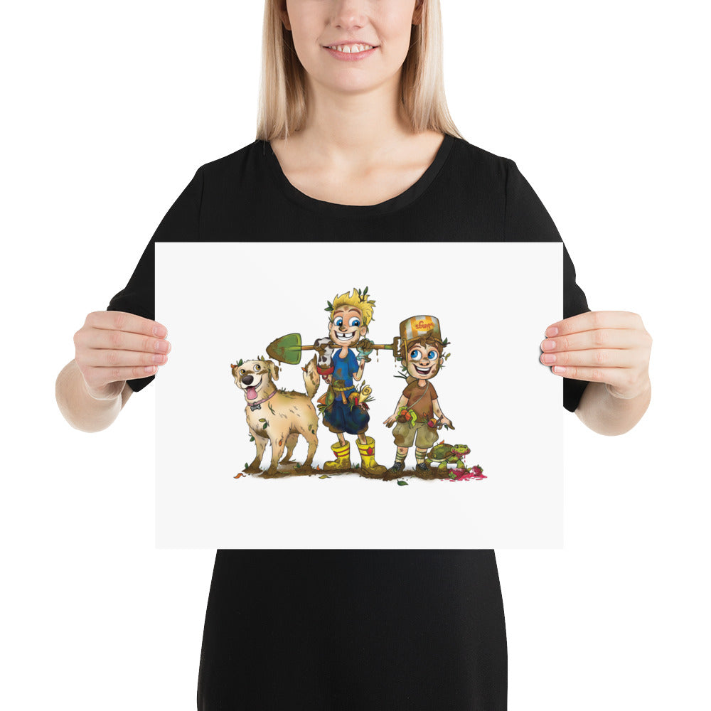 The Gang - Muddy - Photo paper poster