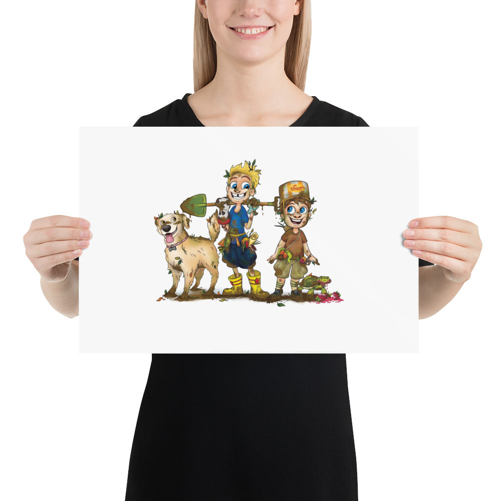 The Gang - Muddy - Photo paper poster