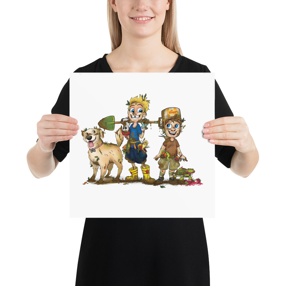 The Gang - Muddy - Photo paper poster