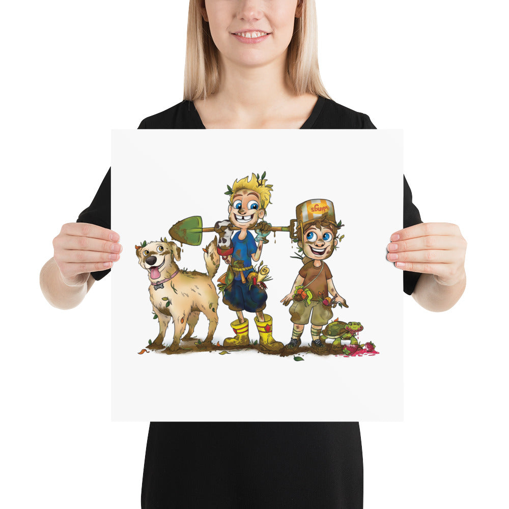 The Gang - Muddy - Photo paper poster