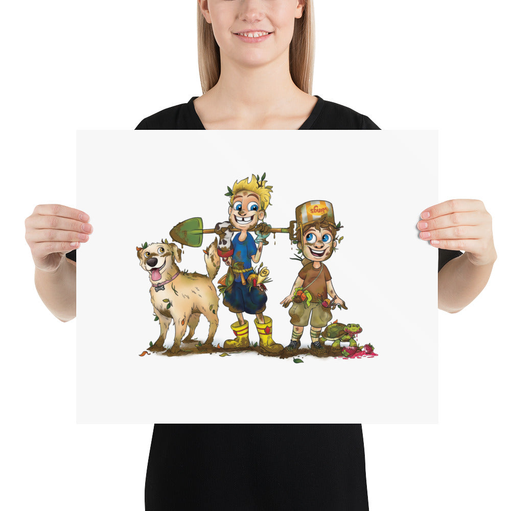 The Gang - Muddy - Photo paper poster