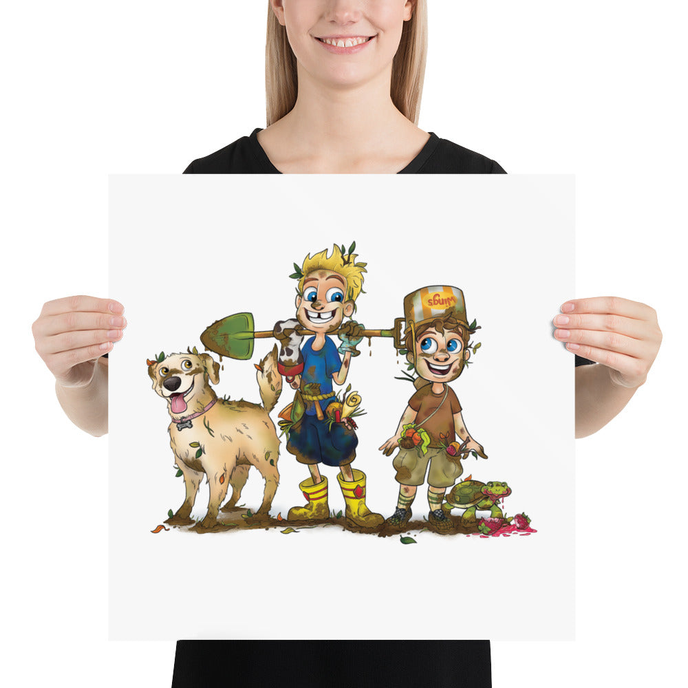The Gang - Muddy - Photo paper poster