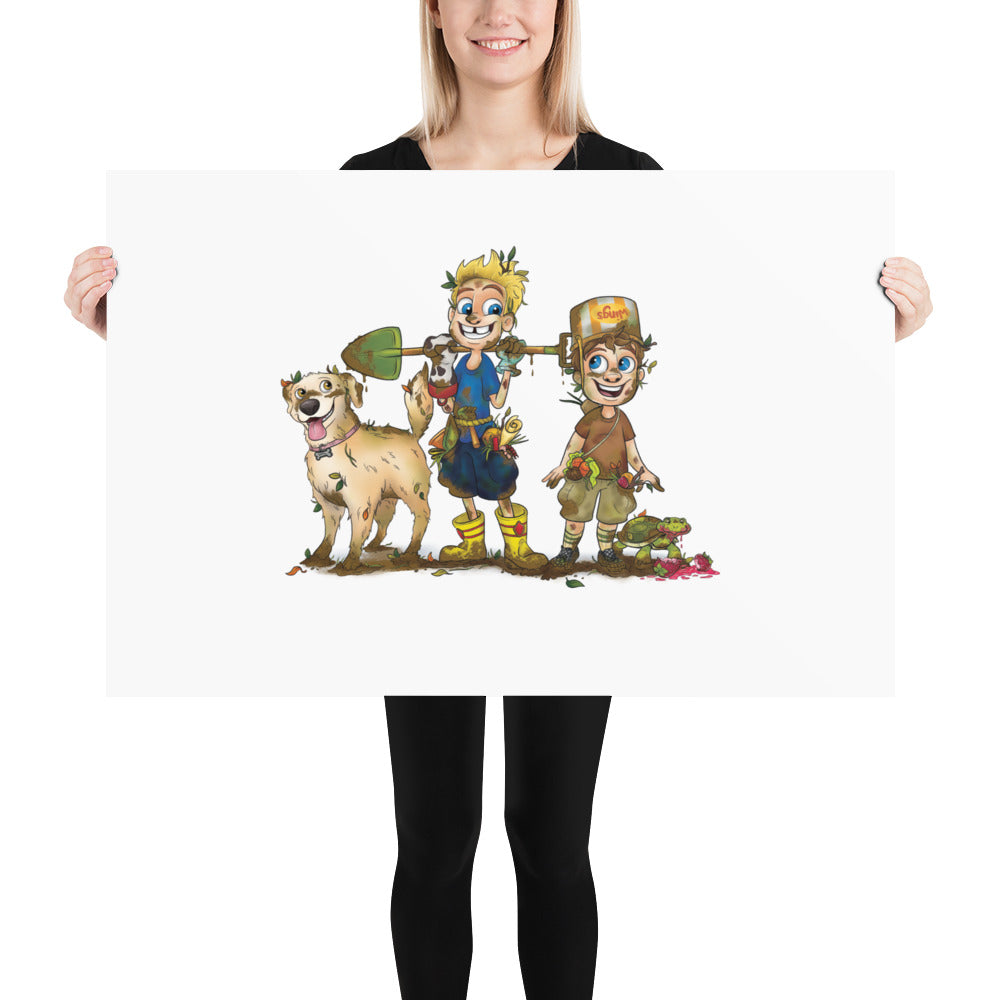 The Gang - Muddy - Photo paper poster